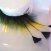 Carnival Products Eyelashes Yellow And Black Feathers