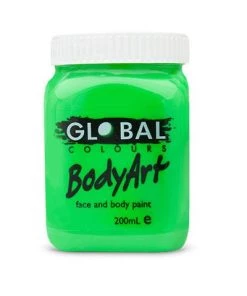 Global Colours Bright Green Body And Face Paint