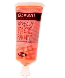 Global Colours Bright Orange Body And Face Paint Buy Costumes