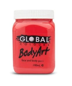Global Colours Brilliant Red Body And Face Paint