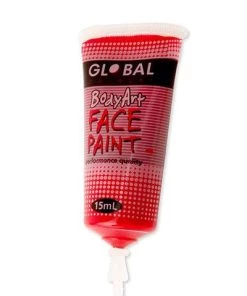 Global Colours Deep Red Body And Face Paint Buy Costumes