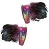 Sweidas Womens Feather Rainbow Epaulettes