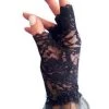 Carnival Products Eighties Black Finger-less Lace 80's Costume Gloves