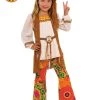 Rubie's Flower Power 60s Hippie Costume For Girls Kids 2 Rubie's Flower Power 60s Hippie Costume For Girls Kids