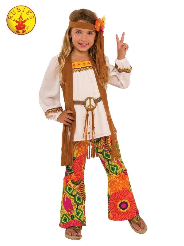 Rubie's Flower Power 60s Hippie Costume For Girls Kids 3 Rubie's Flower Power 60s Hippie Costume For Girls Kids