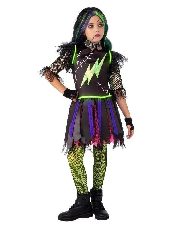 Rubies Frankie Girl's Light Up Halloween Costume Tween 3 Rubies Frankie Girl's Light Up Halloween Costume Tween
