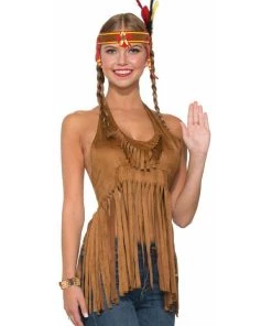 Tomfoolery Fringed Halter Top