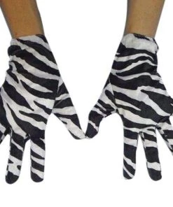 Carnival Products Zebra Short Costume Gloves