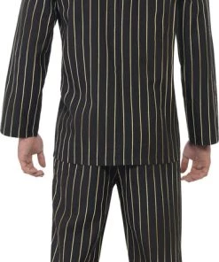 Smiffy's Pin Striped Gold 1920's Gatsby Gangster Mens 20s Costume
