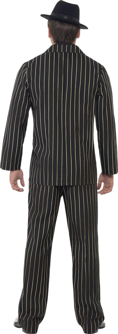 Smiffy's Pin Striped Gold 1920's Gatsby Gangster Mens 20s Costume 4 Smiffy's Pin Striped Gold 1920's Gatsby Gangster Mens 20s Costume