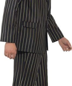 Smiffy's Pin Striped Gold 1920's Gatsby Gangster Mens 20s Costume 7 Smiffy's Pin Striped Gold 1920's Gatsby Gangster Mens 20s Costume