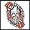 Tinsley Transfers Gothic Skull And Roses Temporary Tattoo Womens