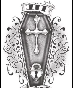 Tinsley Transfers Womens Gothic Til Death Temporary Tattoo