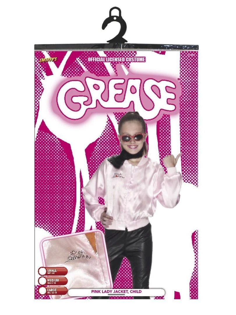 Smiffy's Grease Pink Ladies Jacket For Girls 5 Smiffy's Grease Pink Ladies Jacket For Girls