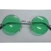 Carnival Products Womens Hippie Green Round Glasses Rock Star Costume Sunglasses