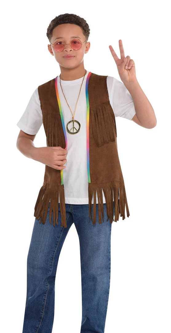 Amscan Groovy 60s Children's Fringed Hippie Vest 3 Amscan Groovy 60s Children's Fringed Hippie Vest