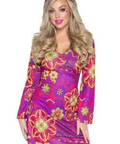 Leg Avenue Hippie Go Go Girl Womens 1960s Hire Costume