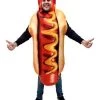 Tomfoolery Hot Dog Costume With Mustard Womens