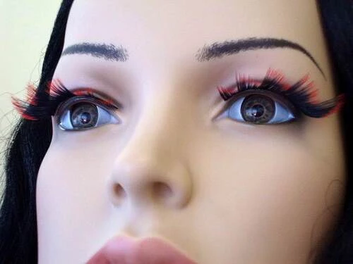 Carnival Products Jagged False Eyelashes With Red Tips 3 Carnival Products Jagged False Eyelashes With Red Tips