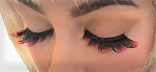 Carnival Products Jagged False Eyelashes With Red Tips 4 Carnival Products Jagged False Eyelashes With Red Tips