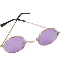 Sweidas Hippie Purple Round Glasses Rock Star Costume Sunglasses Womens