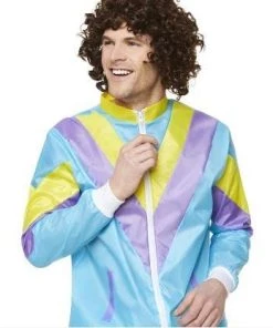 Karnival Costumes 80s Shell Suit Tracksuit Costume For Men