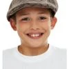 Smiffy's Newspaper Boy Flat Cap Kids Old Fashion Tweed Hat