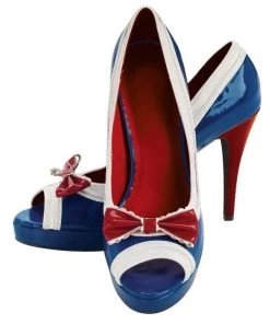 Rubies Sailor Nautical Heels Ladies Shoes
