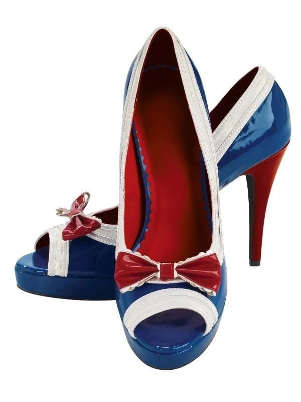Rubies Sailor Nautical Heels Ladies Shoes 3 Rubies Sailor Nautical Heels Ladies Shoes