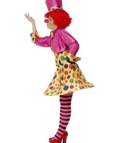 Smiffys Lady Clown Costume Multi Coloured Womens