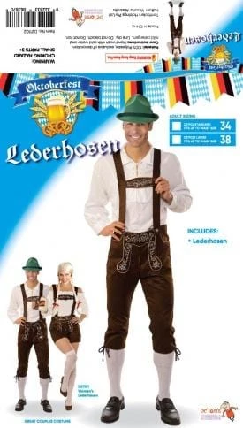 Tomfoolery Lederhosen Male M-L Up To Waist 34" 3 Tomfoolery Lederhosen Male M-L Up To Waist 34"