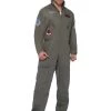 Leg Avenue Mens Top Gun Adult Flight Suit Maverick Goose Plus Size Hire Costume