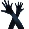 Carnival Products Womens Flapper Long Black Satin Lycra Stretch Deluxe Gloves