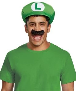 Disguise Super Mario Bros Luigi Hat And Moustache Kit Mens