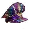 Sweidas Mardi Gras Festival Hat Purple Sequin Visor Womens