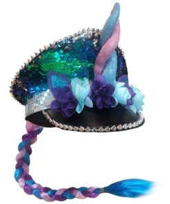 Sweidas Womens Unicorn Mardi Gras Festival Hat Sequin