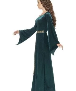Smiffy's Womens Maid Marion Medieval Emerald Fancy Dress Costume