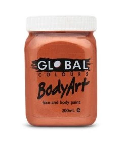 Global Colours Metallic Copper Face And Body Paint Womens
