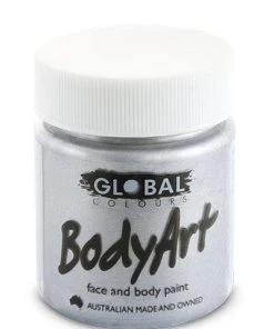 Global Colours Silver Metallic Body And Face Paint