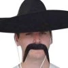 Carnival Products Mexican Black Moustache Western Bandit Costume Mo Mens