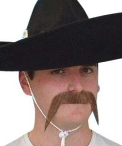 Carnival Products Mexican Brown Moustache Western Cowboy Bandit Costume Mo Mens