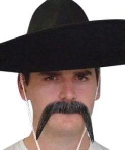 Carnival Products Mexican Grey Moustache Western Cowboy Bandit Costume Mo Mens