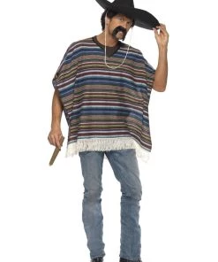 Smiffy's Poncho Mexican Men's Fiesta Bandit Costume Mens
