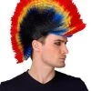 Sweidas Punk Mohawk Wig Rainbow Mens