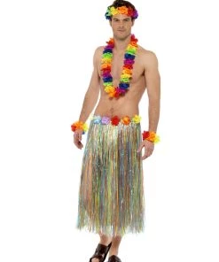 Smiffy's Hawaiian Multi-Coloured 4 Piece Lei Costume Set