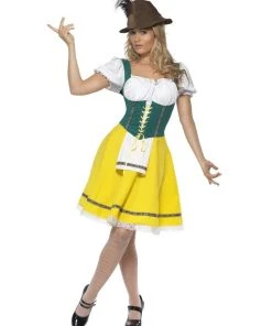 Smiffys Oktoberfest Costume Female Yellow And Green