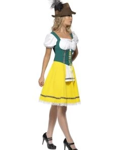 Smiffys Oktoberfest Costume Female Yellow And Green