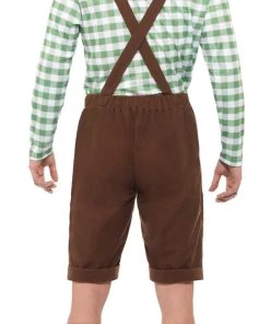 Smiffy's Mens Alpine Bavarian Oktoberfest Brown Short Lederhosen Costume