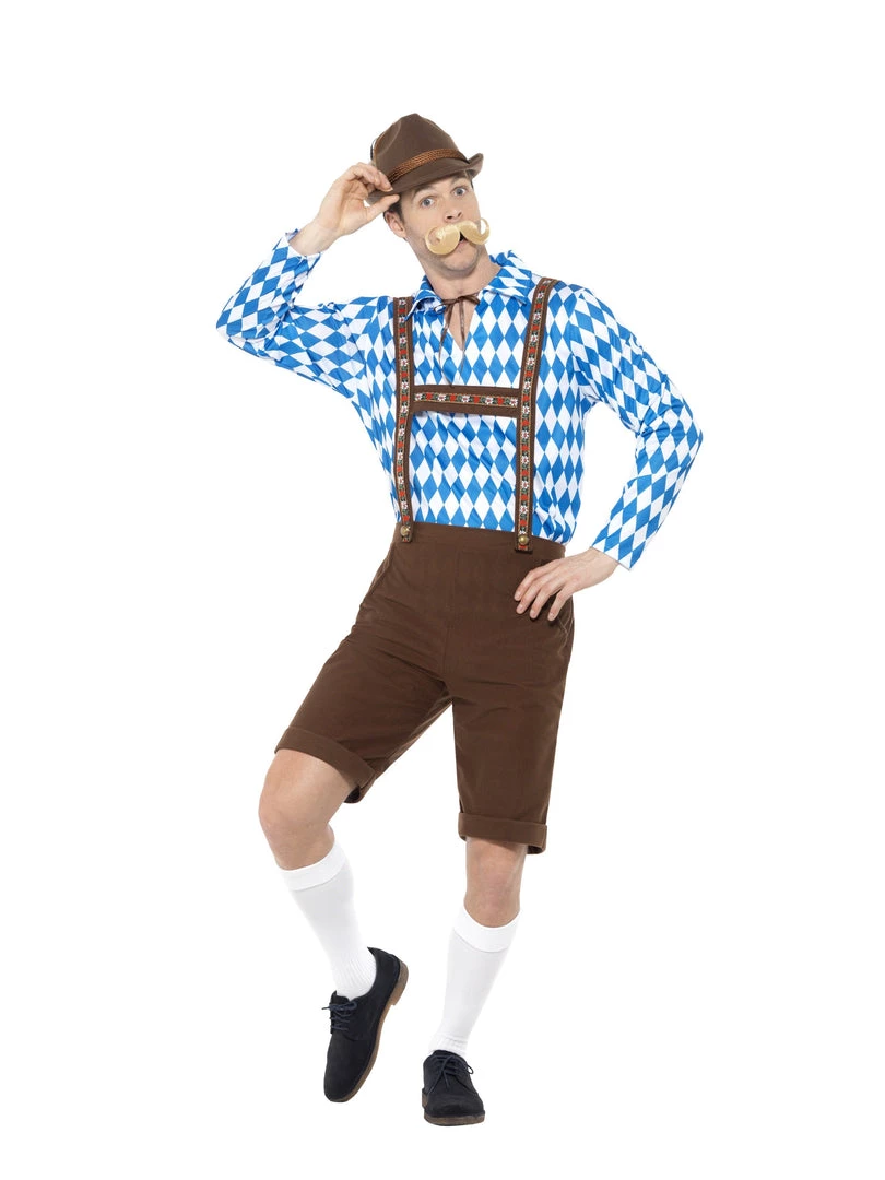 Smiffy's Mens Beer Man Oktoberfest Bavarian Brown Short Lederhosen Costume 3 Smiffy's Mens Beer Man Oktoberfest Bavarian Brown Short Lederhosen Costume