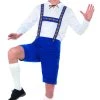 Smiffy's Oktoberfest Bavarian Blue Short Lederhosen Costume Mens 1 Smiffy's Oktoberfest Bavarian Blue Short Lederhosen Costume Mens